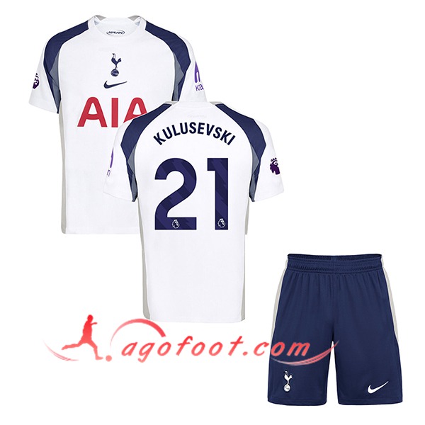 Maillot de Foot Tottenham Hotspur (KULUSEVSKI #21) Enfant 2025/2026 Domicile