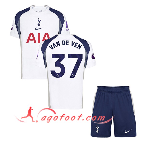 Maillot de Foot Tottenham Hotspur (VAN DE VEN #37) Enfant 2025/2026 Domicile