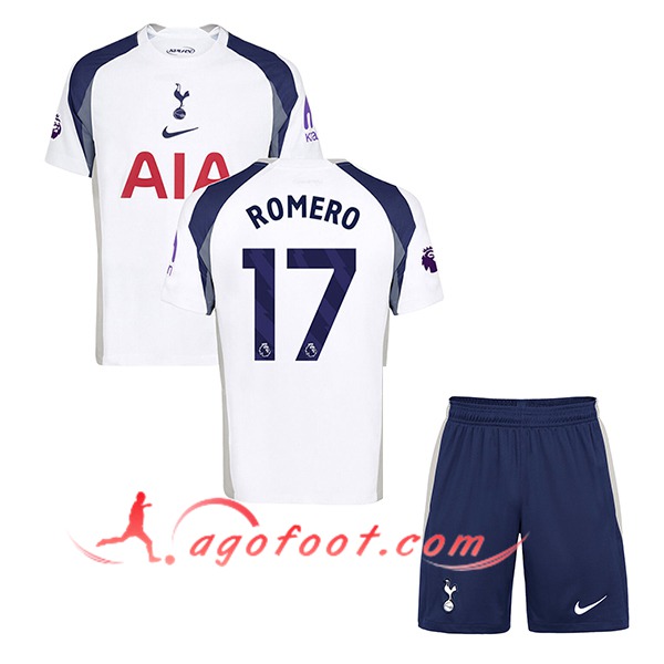 Maillot de Foot Tottenham Hotspur (ROMERO #17) Enfant 2025/2026 Domicile