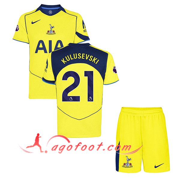 Maillot de Foot Tottenham Hotspur (KULUSEVSKI #21) Enfant 2025/2026 Third