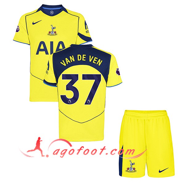 Maillot de Foot Tottenham Hotspur (VAN DE VEN #37) Enfant 2025/2026 Third