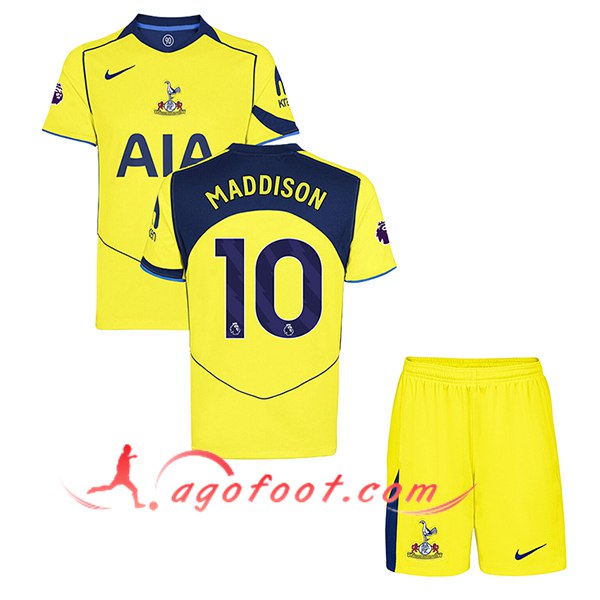 Maillot de Foot Tottenham Hotspur (MADDISON #10) Enfant 2025/2026 Third