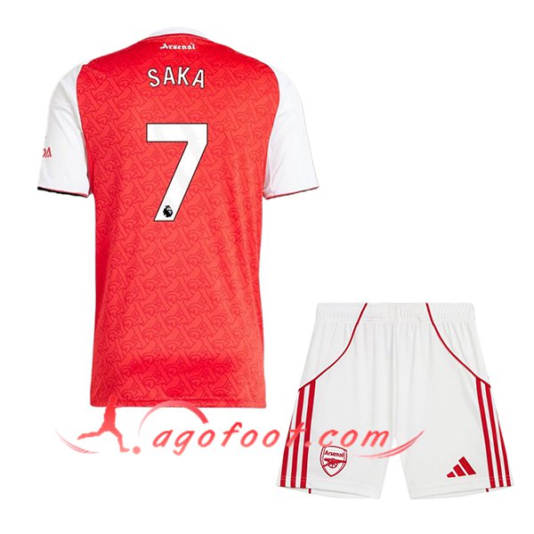 Maillot de Foot Arsenal (SAKA #7) Enfant 2025/2026 Domicile