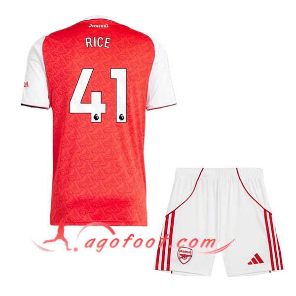 Maillot de Foot Arsenal (RICE #41) Enfant 2025/2026 Domicile