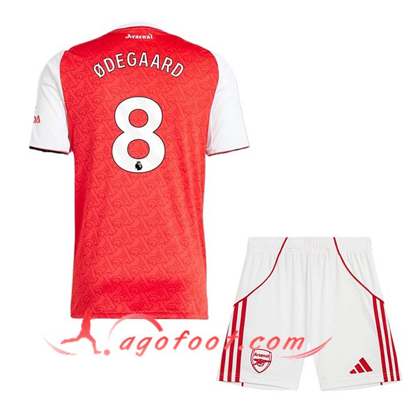 Maillot de Foot Arsenal (ØDEGAARD #8) Enfant 2025/2026 Domicile