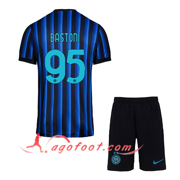 Maillot de Foot Inter Milan (BASTONI #95) Enfant 2025/2026 Domicile