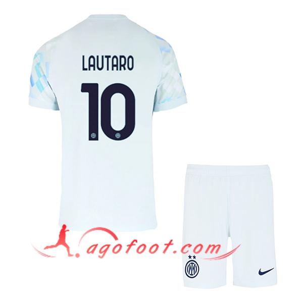 Maillot de Foot Inter Milan (LAUTARO #10) Enfant 2025/2026 Exterieur