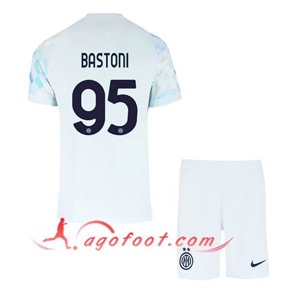 Maillot de Foot Inter Milan (BASTONI #95) Enfant 2025/2026 Exterieur