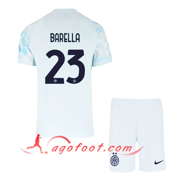 Maillot de Foot Inter Milan (BARELLA #23) Enfant 2025/2026 Exterieur