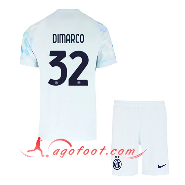 Maillot de Foot Inter Milan (DIMARCO #32) Enfant 2025/2026 Exterieur