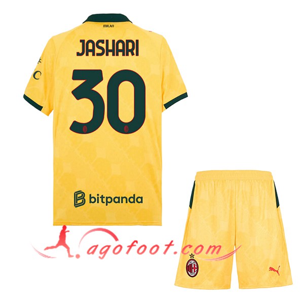 Maillot de Foot Milan AC (JASHARI #30) Enfant 2025/2026 Third