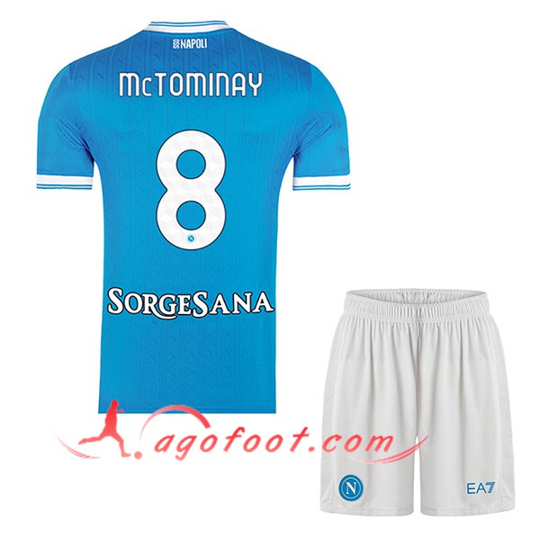 Maillot de Foot SSC Naples (MCTOMINAY #8) Enfant 2025/2026 Domicile