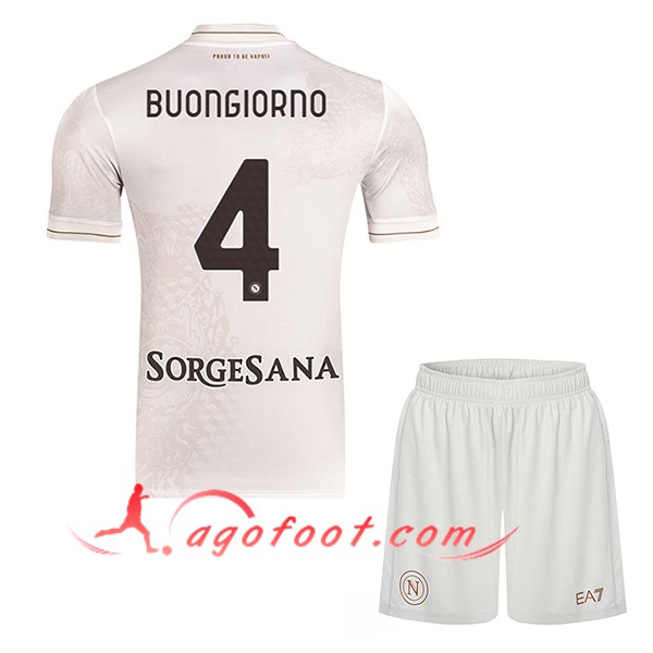 Maillot de Foot SSC Naples (BUONGIORNO #4) Enfant 2025/2026 Exterieur