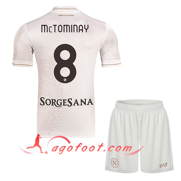 Maillot de Foot SSC Naples (MCTOMINAY #8) Enfant 2025/2026 Exterieur