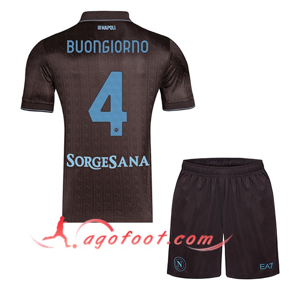 Maillot de Foot SSC Naples (BUONGIORNO #4) Enfant 2025/2026 Third
