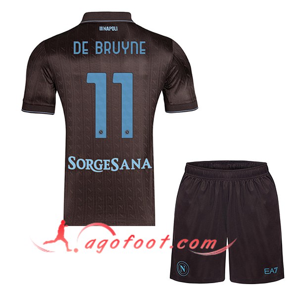 Maillot de Foot SSC Naples (DE BRUYNE #11) Enfant 2025/2026 Third