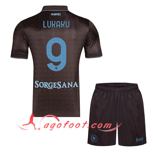 Maillot de Foot SSC Naples (LUKAKU #9) Enfant 2025/2026 Third