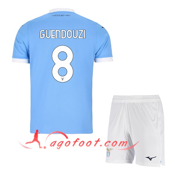 Maillot de Foot SS Lazio (GUENDOUZI #8) Enfant 2025/2026 Domicile