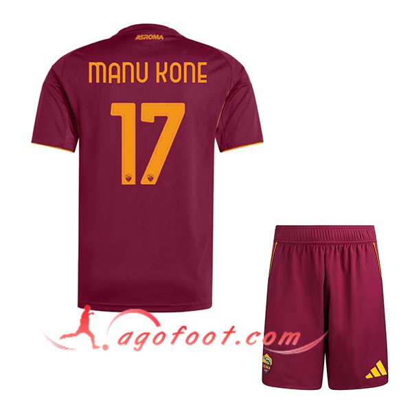 Maillot de Foot As Rome (MANU KONÉ #17) Enfant 2025/2026 Domicile