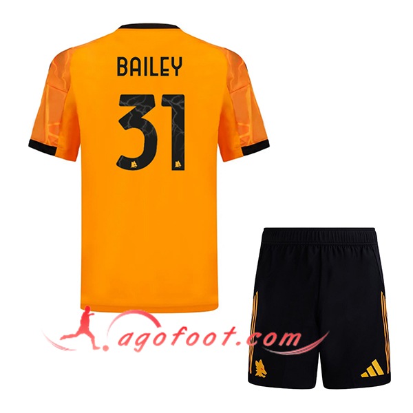 Maillot de Foot As Rome (BAILEY #31) Enfant 2025/2026 Exterieur