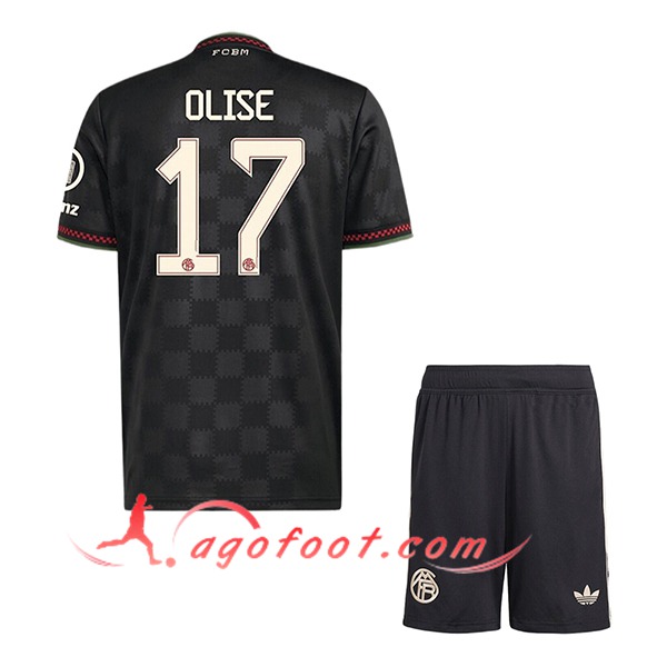 Maillot de Foot Bayern Munich (OLISE #17) Enfant 2025/2026 Champions League