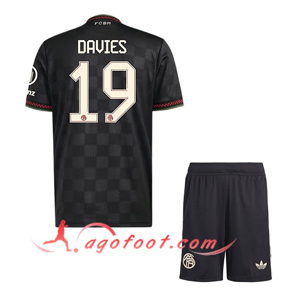 Maillot de Foot Bayern Munich (DAVIES #19) Enfant 2025/2026 Champions League