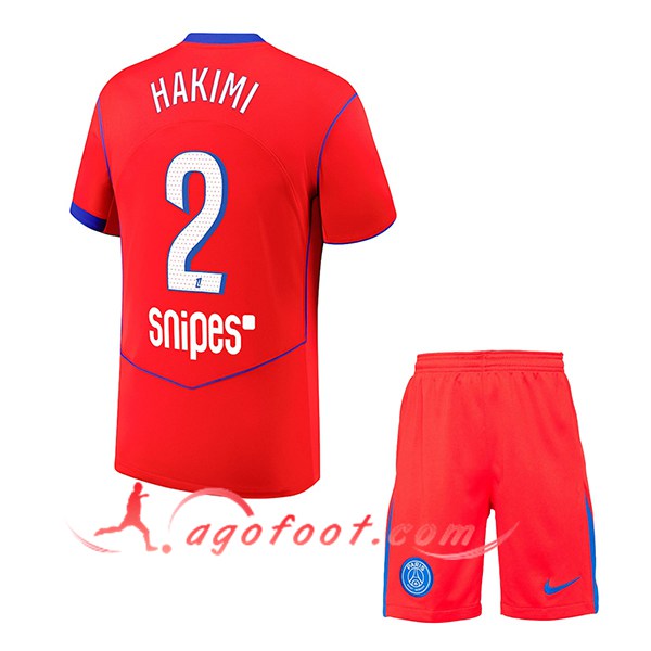 Maillot de Foot PSG (HAKIMI #2) Enfant 2025/2026 Third