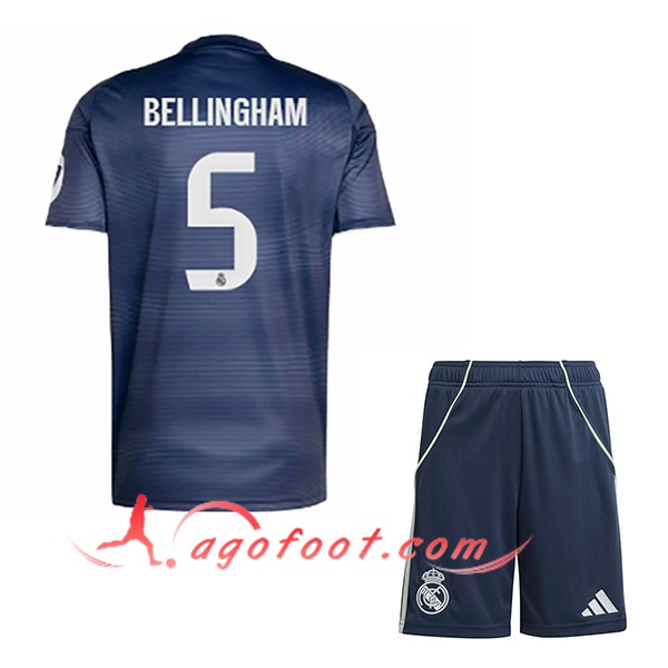 Maillot de Foot Real Madrid (BELLINGHAM #5) Enfant 2025/2026 Exterieur