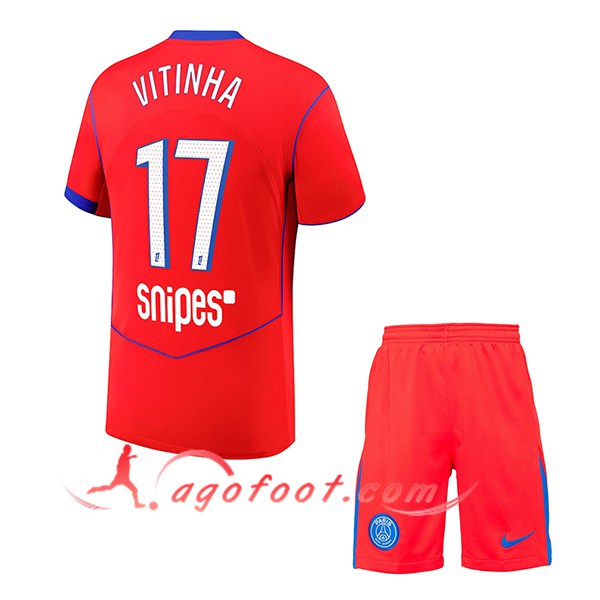 Maillot de Foot PSG (VITINHA #17) Enfant 2025/2026 Third