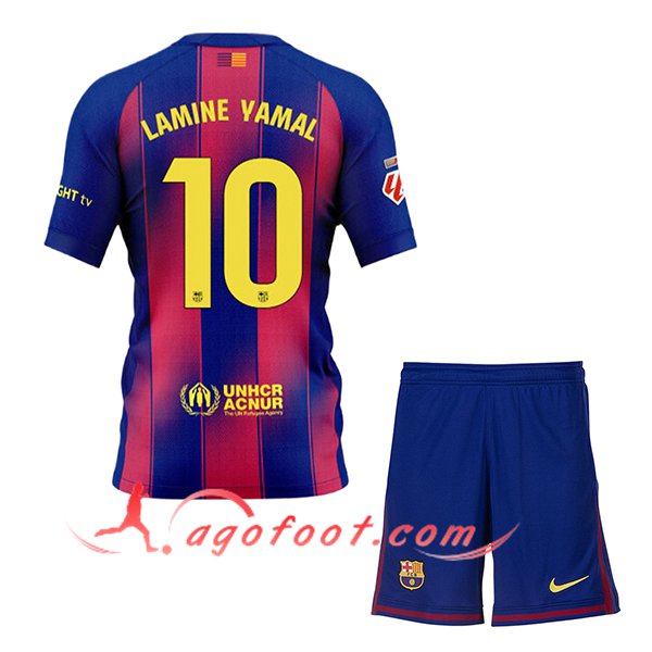 Maillot de Foot Barcelone (LAMINE YAMAL #10) Enfant 2025/2026 Domicile