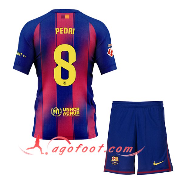 Maillot de Foot Barcelone (PEDRI #8) Enfant 2025/2026 Domicile