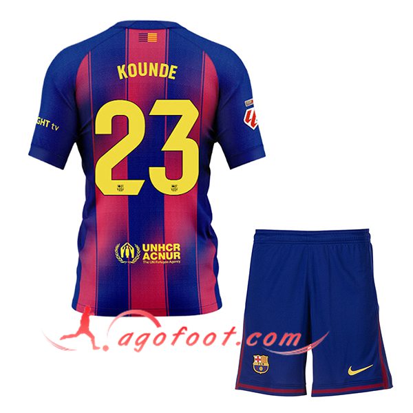 Maillot de Foot Barcelone (KOUNDE #23) Enfant 2025/2026 Domicile