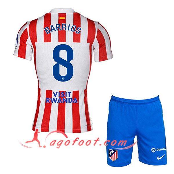 Maillot de Foot Atletico Madrid (BARRIOS #8) Enfant 2025/2026 Domicile