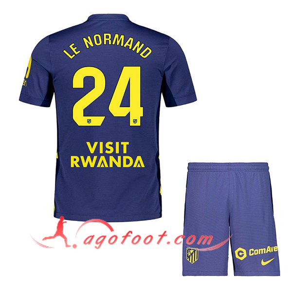 Maillot de Foot Atletico Madrid (LE NORMAND #24) Enfant 2025/2026 Exterieur