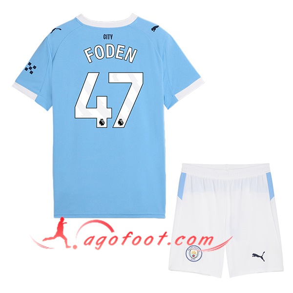 Maillot de Foot Manchester City (FODEN #47) Enfant 2025/2026 Domicile