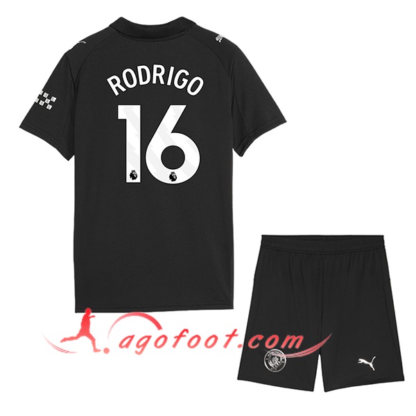 Maillot de Foot Manchester City (RODRIGO #16) Enfant 2025/2026 Exterieur