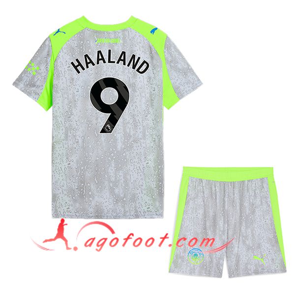 Maillot de Foot Manchester City (HAALAND #9) Enfant 2025/2026 Third