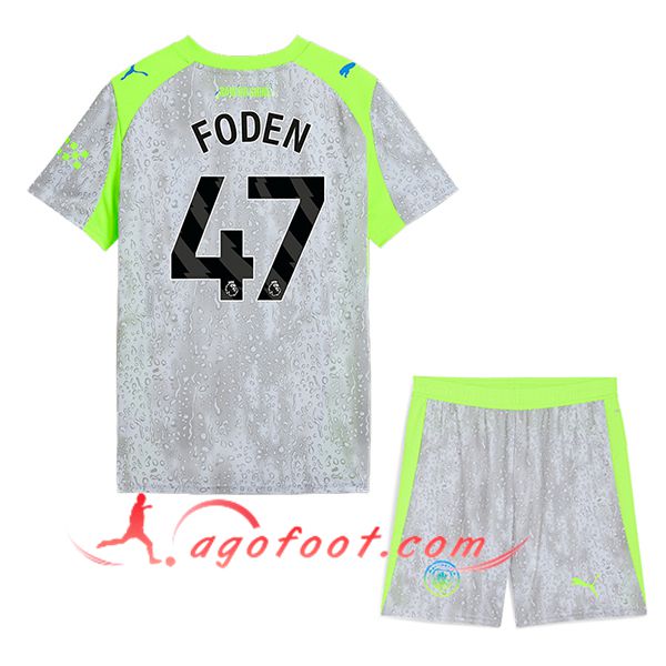 Maillot de Foot Manchester City (FODEN #47) Enfant 2025/2026 Third