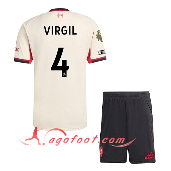 Maillot de Foot Liverpool (VIRGIL #4) Enfant 2025/2026 Exterieur