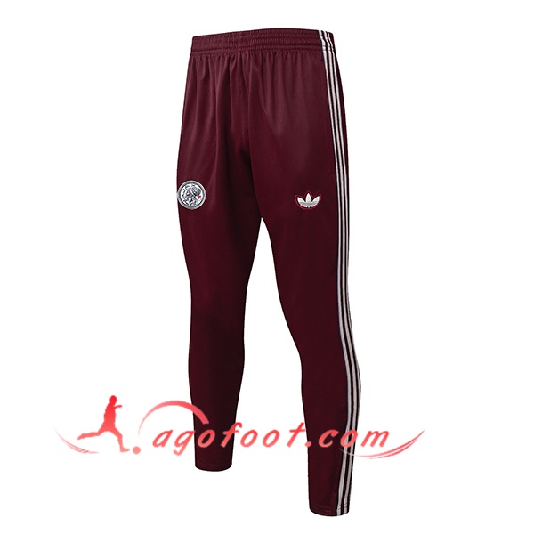 Pantalon Foot Ajax Rouge/Beige 2025/2026