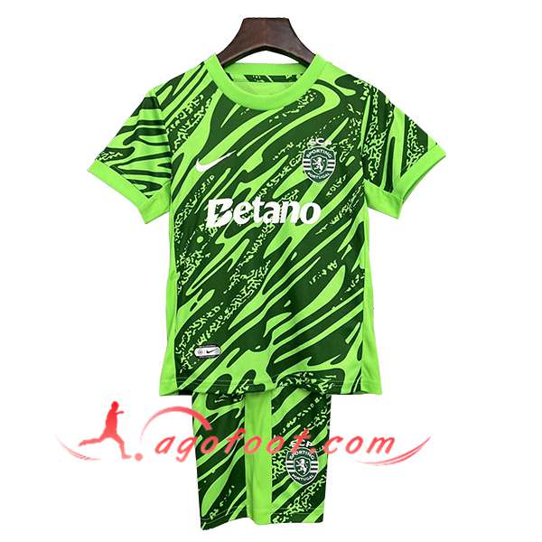 Maillot de Foot Sporting Enfant Gardien De But Vert 2025/2026