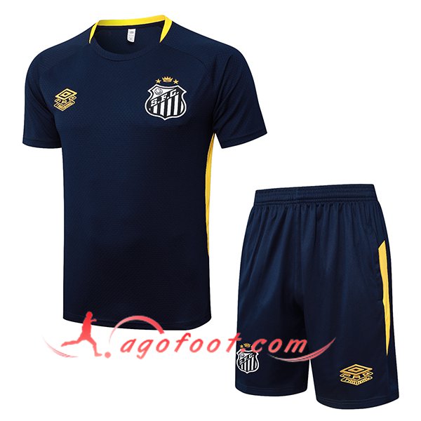 Ensemble Training T-Shirts Santos Bleu/Jaune 2025/2026