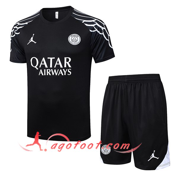 Ensemble Training T-Shirts PSG Noir/Blanc 2025/2026