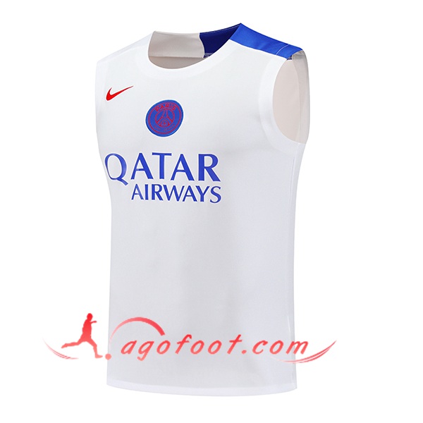 Training Debardeurs PSG Blanc/Bleu 2025/2026