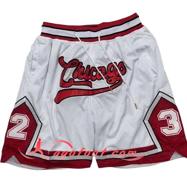 Shorts NBA Chicago Bulls 2025/26 Blanc/Rouge -02