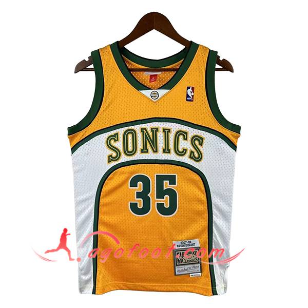 Maillot Oklahoma City Thunder (DURANT #35) 2025/26 Jaune/Blanc