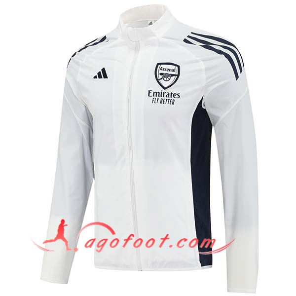 Coupe-Vent Arsenal Blanc/Noir 2025/2026