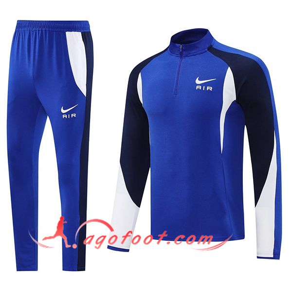 Ensemble Survetement de Foot Nike Bleu/Blanc 2025/2026 -02
