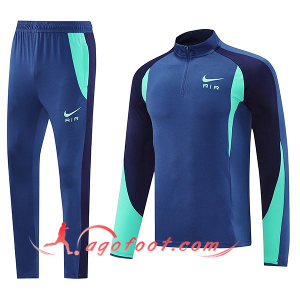 Ensemble Survetement de Foot Nike Bleu/Vert 2025/2026