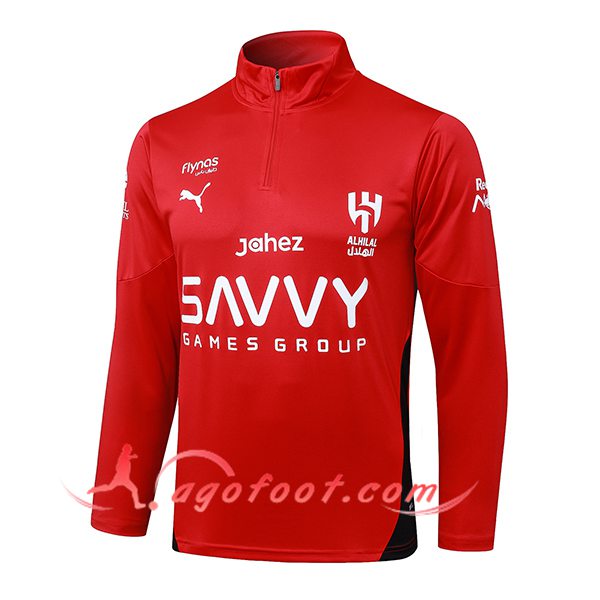 Sweatshirt Training Al-Hilal Rouge/Noir 2025/2026